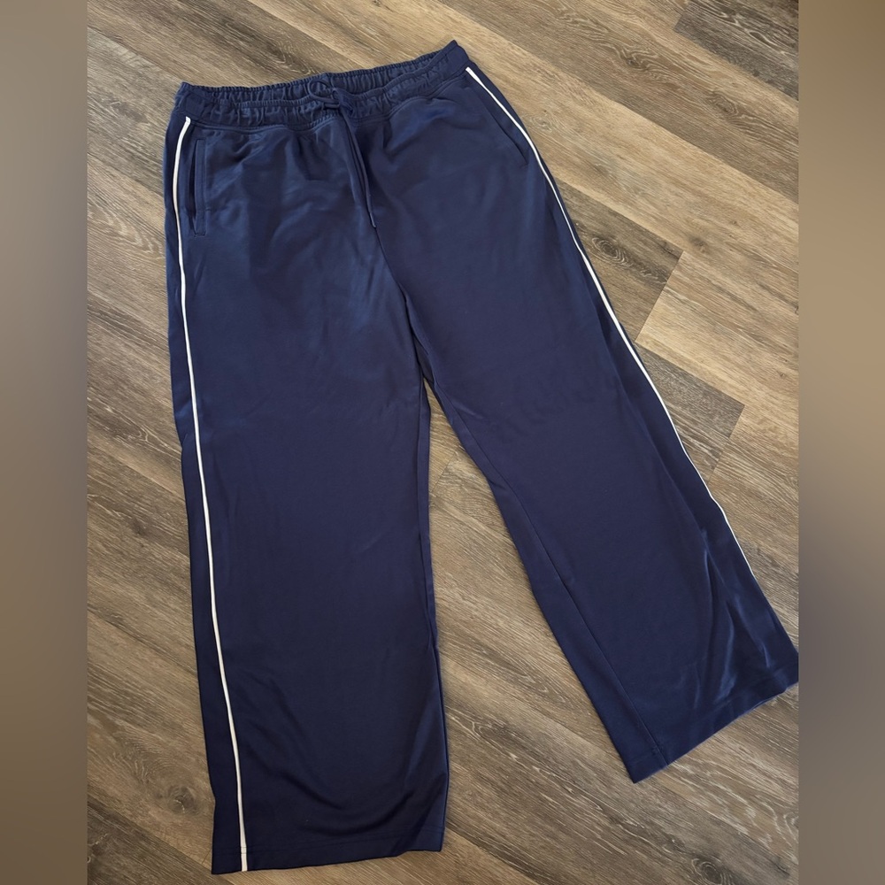Men's Original Use Navy Track Pants with Side Stripe Sz L NWOT
